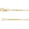 A product image of a 14k yellow gold elongated box chain.