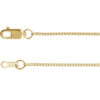 A product image for a 1mm gold curb chain.