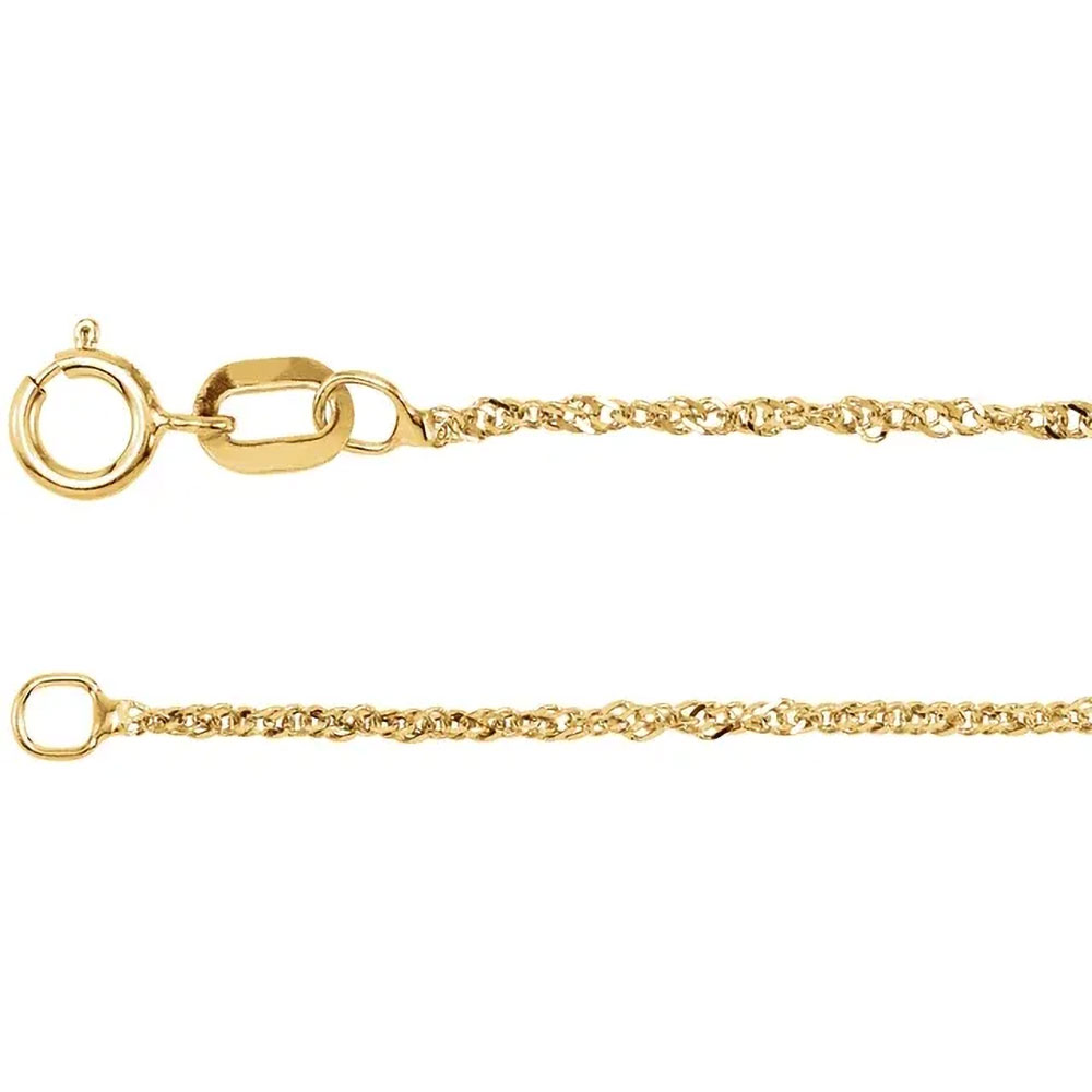 A product image for a Canadian Singapore chain necklace.