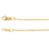 A product image of a 14k gold rope chain.