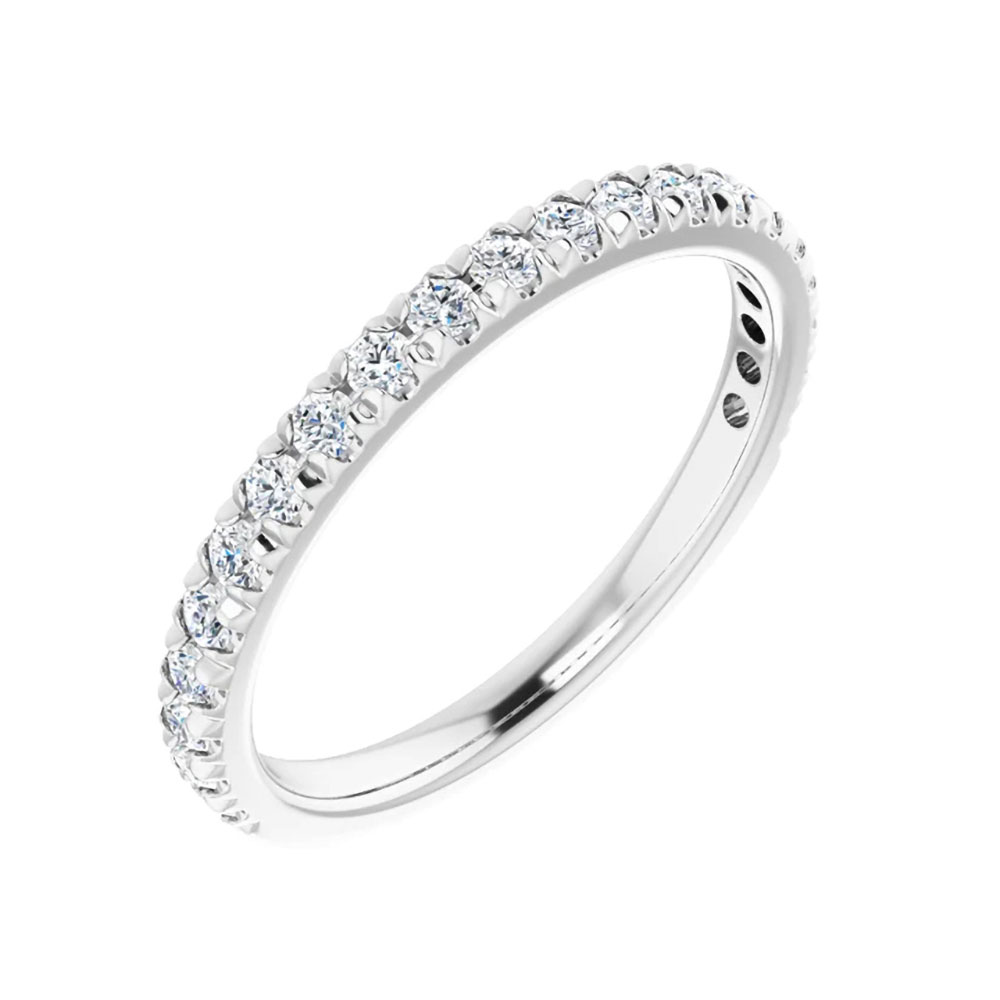 A matching band that complements our .70 carat emerald cut engagement ring.