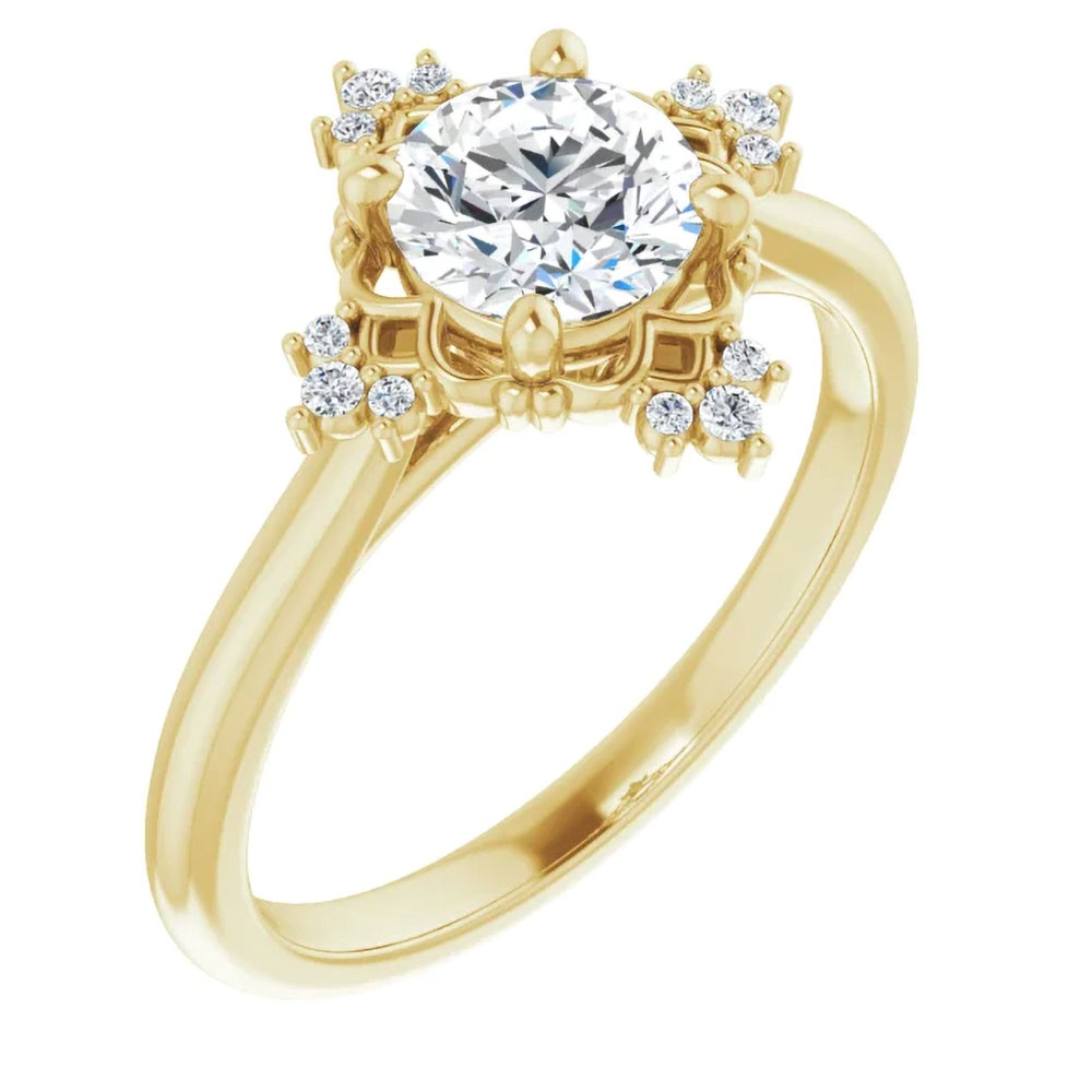 An engagement ring that speaks volumes with a 3/4 carat diamond, crafted for those who cherish classic elegance.