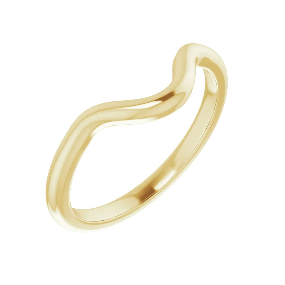 Harmony in gold: A matching band that's the counterpart to our oval ring, as inevitable as your walk down the aisle.