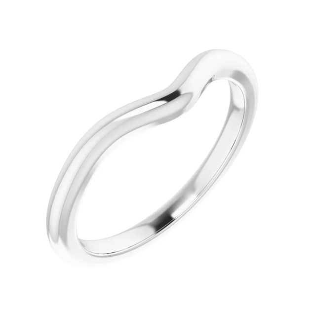 A matching bridal band that elegantly fits with our three stone engagement ring, crafted for a unified look.