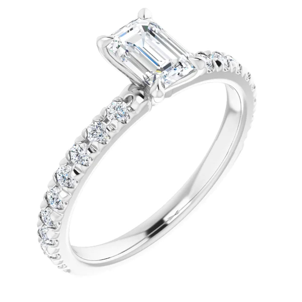 Modern love defined in a 0.70 carat emerald cut diamond ring, a testament to unique beauty and enduring marriage.