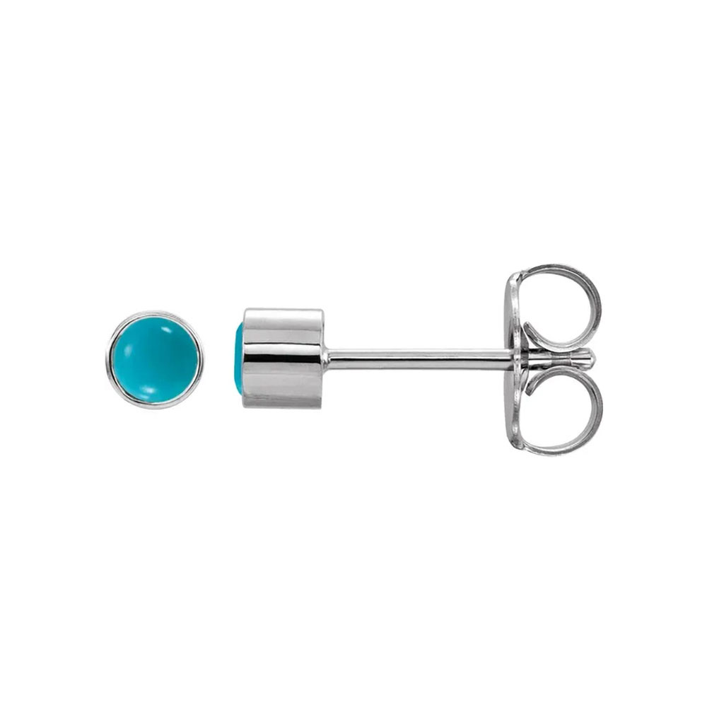 Vibrant turquoise gold earring studs that bring a fresh burst of color to classic jewelry collections.